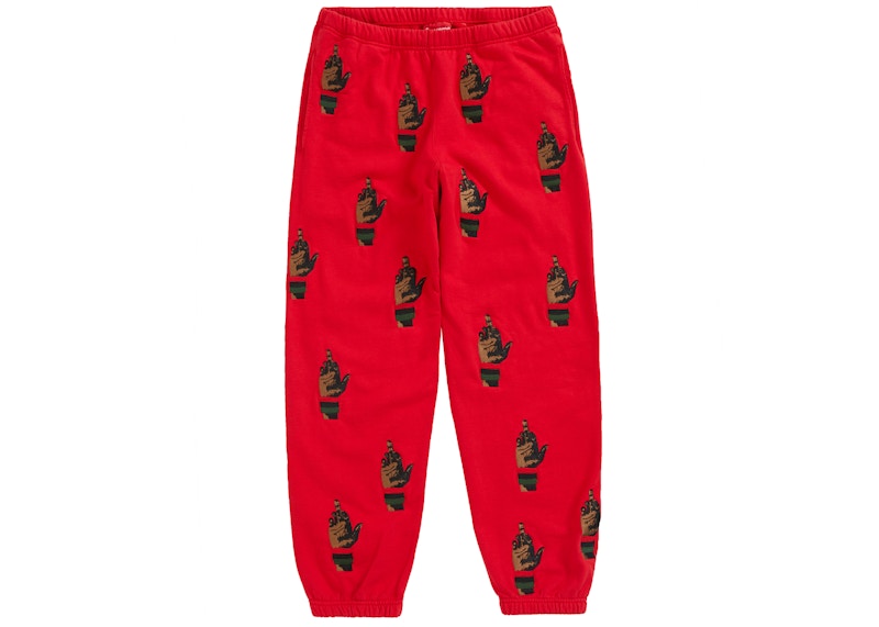 Supreme dead prez RBG Embroidered Sweatpant Red