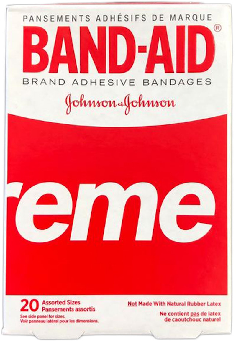 Supreme x Band Aid Adhesive Bandages (Box of 20) Red