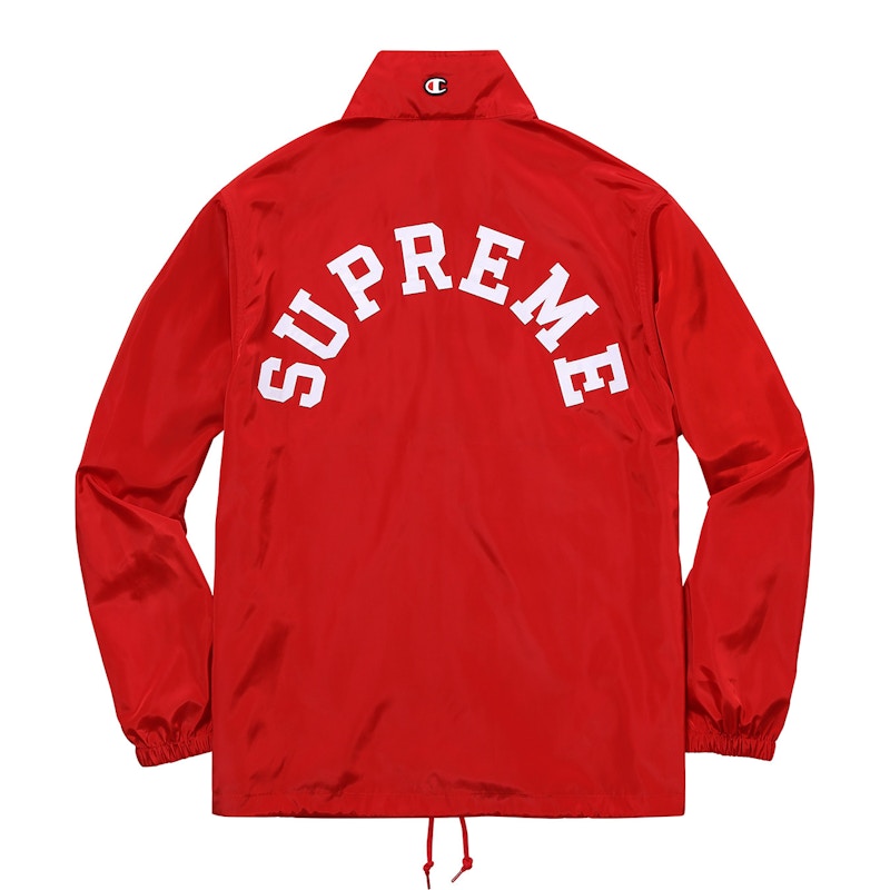 Supreme x Champion Half Zip Pullover Red