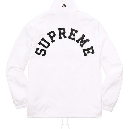 Supreme x Champion Half Zip Pullover White