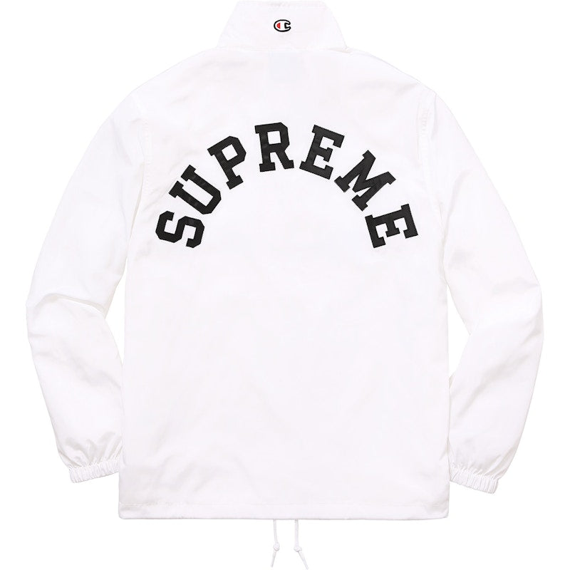 Supreme x Champion Half Zip Pullover White