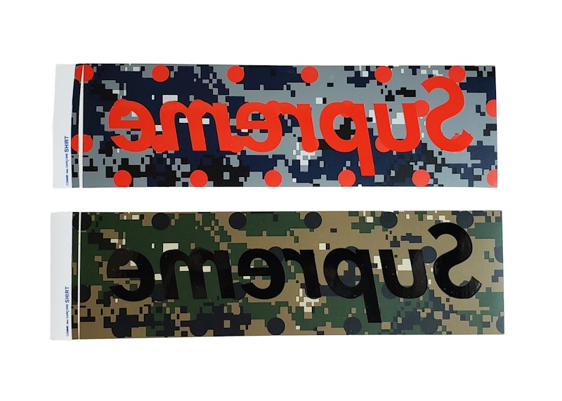 Supreme x Comme Des Garcons Digi Camo Box Logo Sticker Set