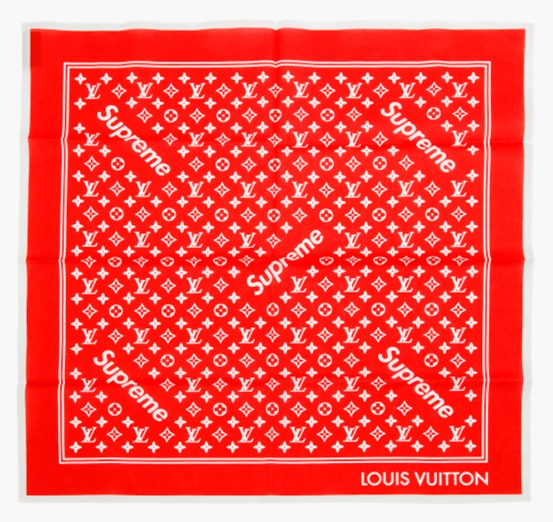 Supreme x Louis Vuitton Monogram Bandana Red