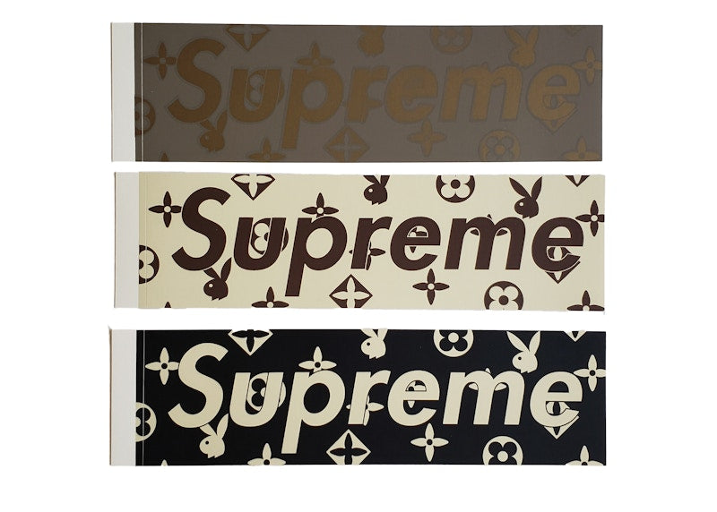 Supreme x Louis Vuitton x Playboy Box Logo Sticker Set