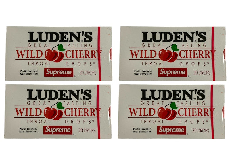 Supreme x Luden's Wild Cherry Throat Drops Box 4x Lot (Not Fit For Human Consumption)