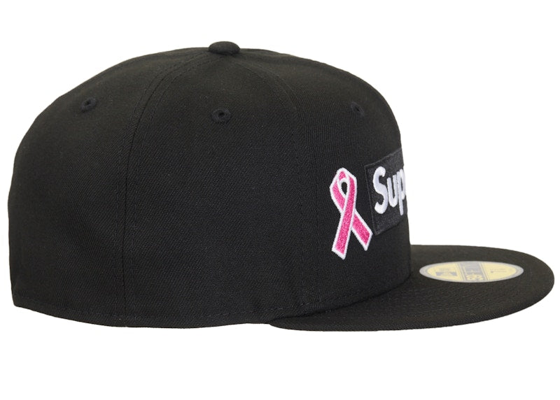 Supreme x New Era Breast Cancer Awareness Box Logo Fitted Hat Black