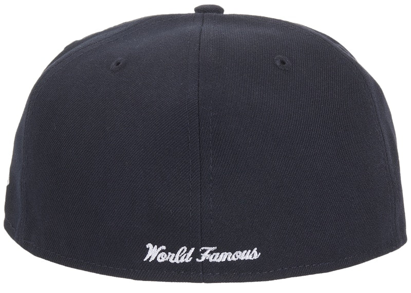 Supreme x New Era Breast Cancer Awareness Box Logo Fitted Hat Navy