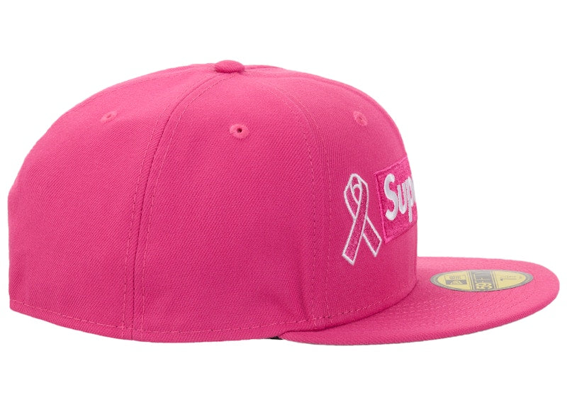 Supreme x New Era Breast Cancer Awareness Box Logo Fitted Hat Pink