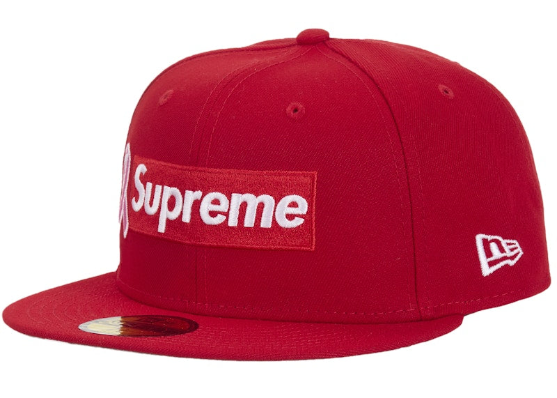 Supreme x New Era Breast Cancer Awareness Box Logo Fitted Hat Red