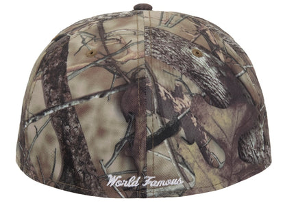 Supreme x New Era Breast Cancer Awareness Box Logo Fitted Hat Woodland Camo