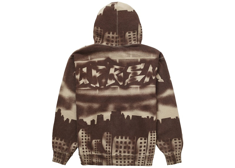 Supreme x New York Yankees Airbrush Hooded Sweatshirt Clay