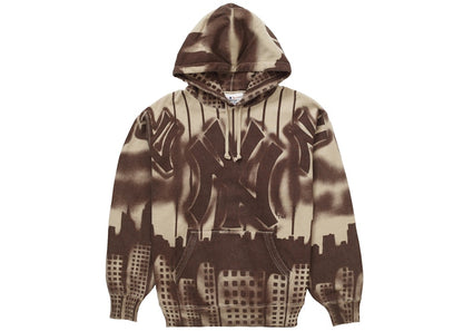 Supreme x New York Yankees Airbrush Hooded Sweatshirt Clay