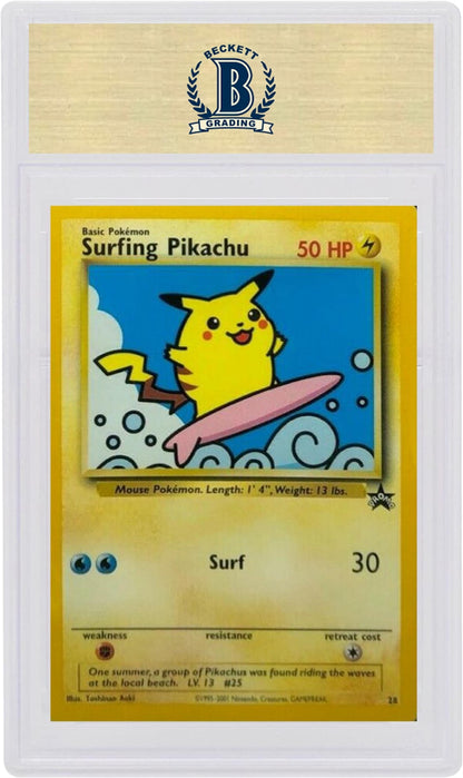 Surfing Pikachu 2001 Pokemon TCG Promo Black Star #28 (PSA or BGS Graded)