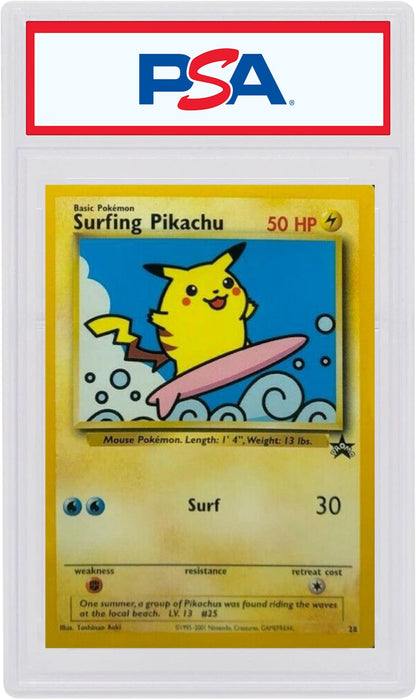 Surfing Pikachu 2001 Pokemon TCG Promo Black Star #28 (PSA or BGS Graded)
