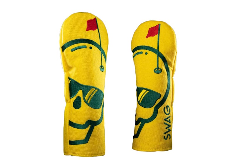 Swag Golf Augusta Skull Fairway Wood Golf Club Cover Yellow Green