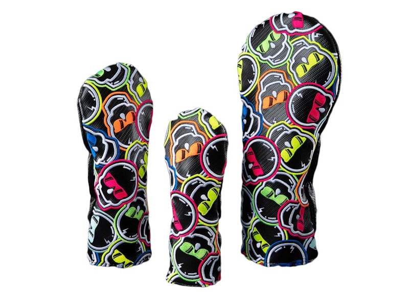 Swag Golf Rainbow Carbon Stacked Skull Wood Golf Club Cover Multi