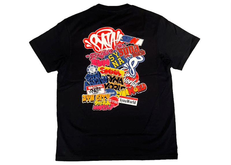Syna Sticker Tee Black