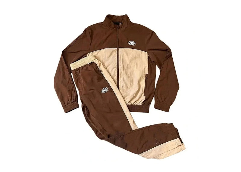 Syna Syna Logo Shell Tracksuit Brown/Beige