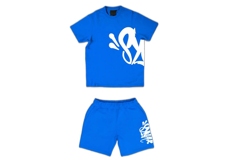 Syna Syna Logo T-shirt/Short Set Blue