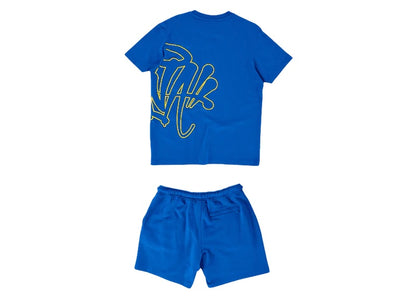 Syna Syna Logo T-shirt/Short Set Cobalt Blue