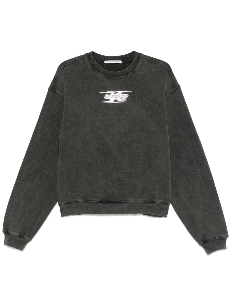 T by Alexander Wang Blade Logo Crewneck Washed Cedar