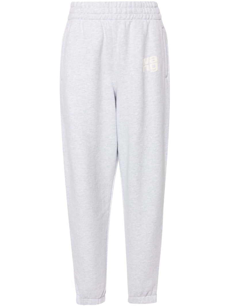 T by Alexander Wang Essential Terry Classic Puff Paint Logo Sweatpant Light Heather Grey