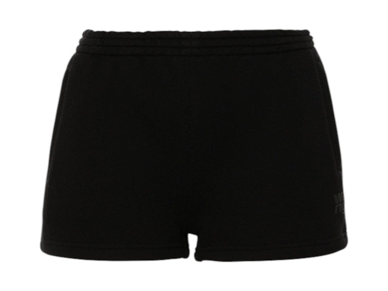 T by Alexander Wang Essential Terry Puff Paint Logo Sweatshort Black