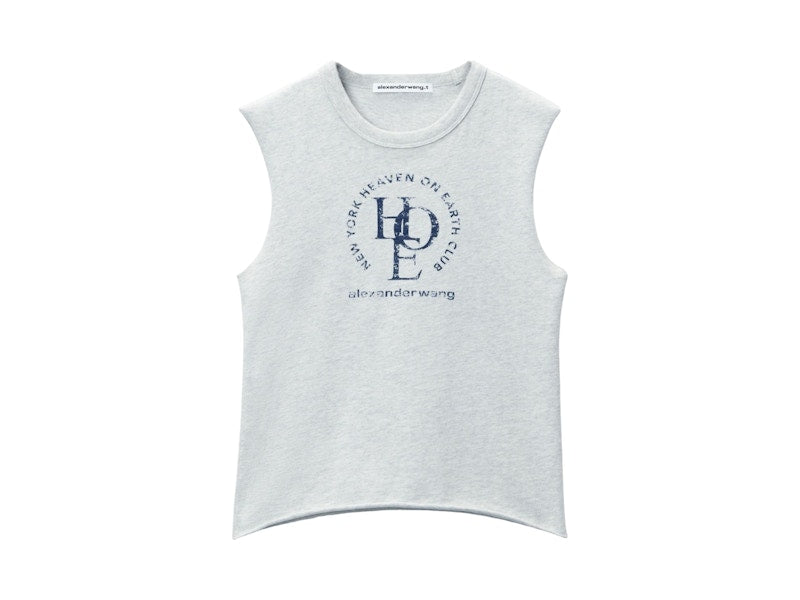T by Alexander Wang Graphic Baby Muscle T-shirt Light Heather Grey