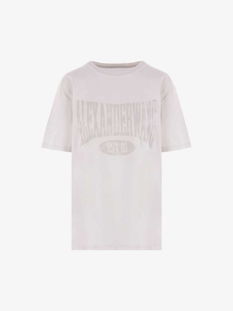T by Alexander Wang Graphic Short Sleeve T-shirt Dirty White