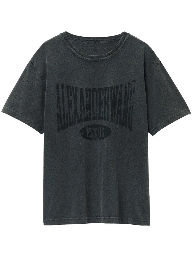 T by Alexander Wang Graphic Short Sleeve T-shirt Faded Black