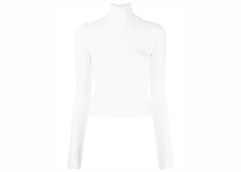 T by Alexander Wang High Density Bodycon LS Turtleneck Soft White