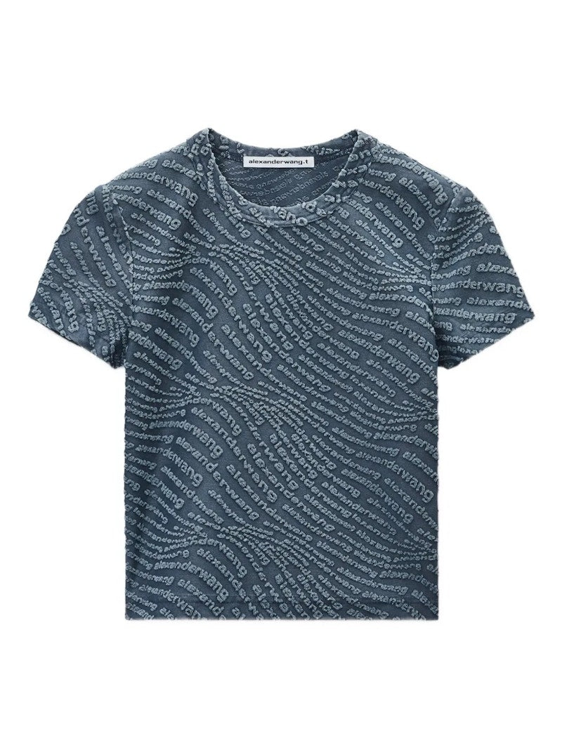T by Alexander Wang Jacquard Logo Baby T-shirt Graphite