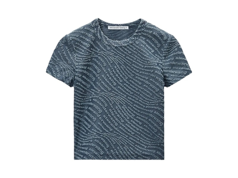 T by Alexander Wang Jacquard Logo Baby T-shirt Graphite