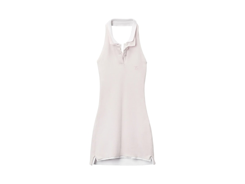 T by Alexander Wang Layered Polo Mini Halter Dress Pink/White