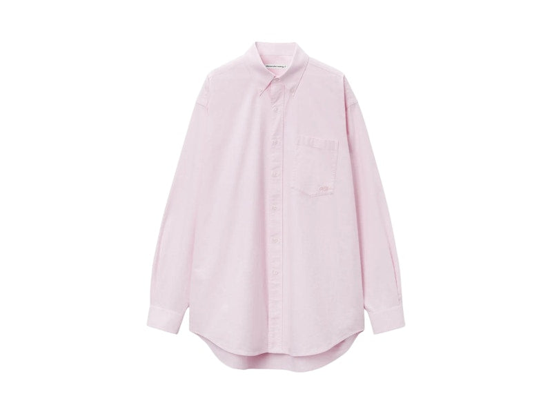 T by Alexander Wang Oversized Boyfriend Shirt Pink