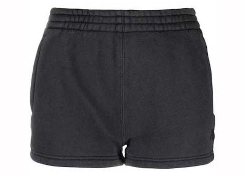T by Alexander Wang Puff Paint Logo Essential Terry Sweatshort Soft Obsidian