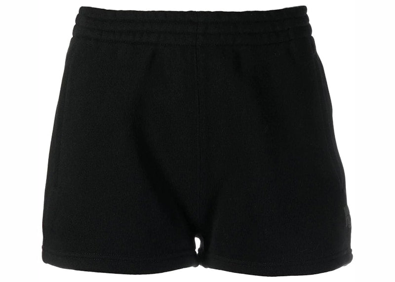 T by Alexander Wang Puff Paint Logo Sweatshort Black