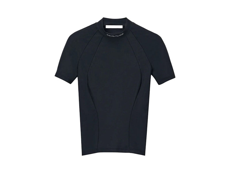 T by Alexander Wang SS W/ Mock Neck Rashguard Top Black