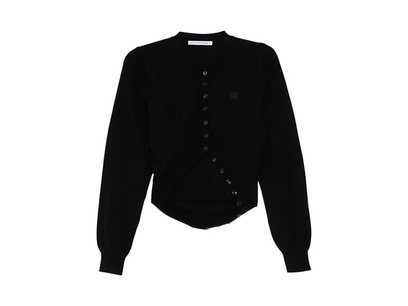 T by Alexander Wang Split Hem Cardigan Black