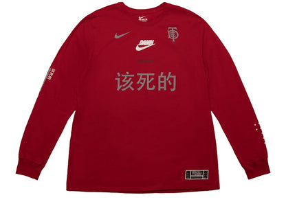 TDE x Nike Swoosh Long Sleeve TDE Red
