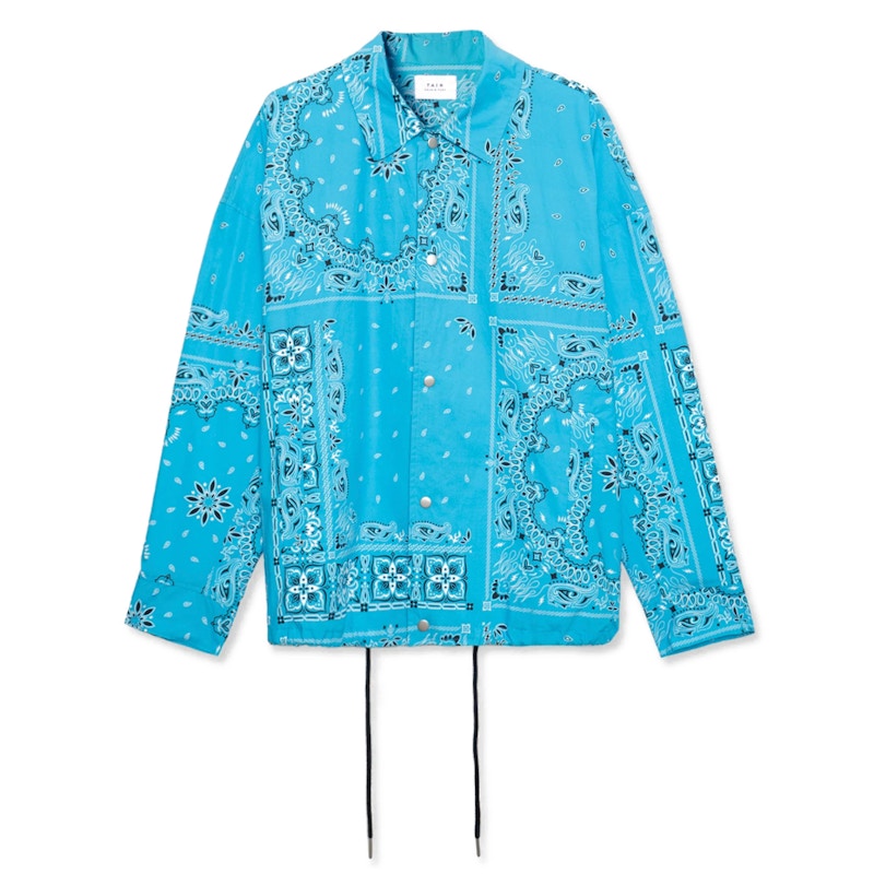Tain Double Push Paisley Coach Shirt Blue