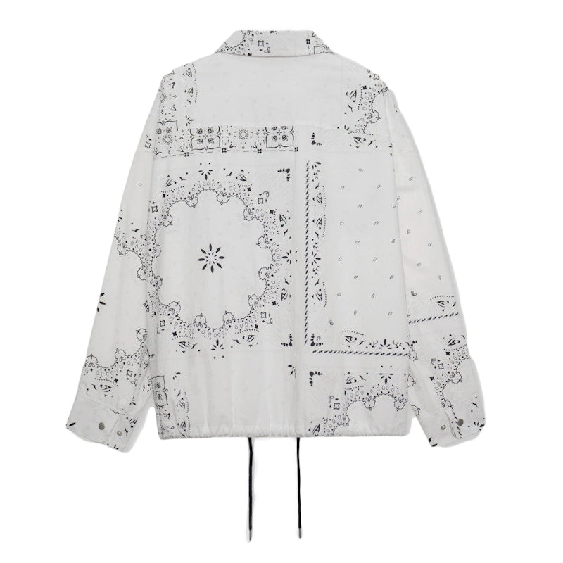 Tain Double Push Paisley Coach Shirt Off White