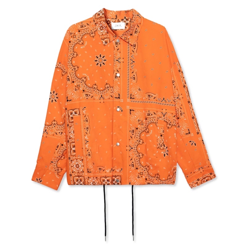 Tain Double Push Paisley Coach Shirt Orange