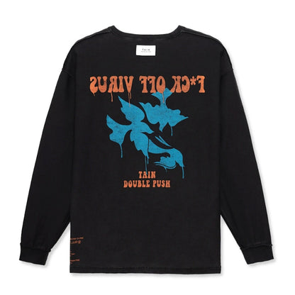 Tain Double Push Power Department Reversible L/S T-Shirt Black