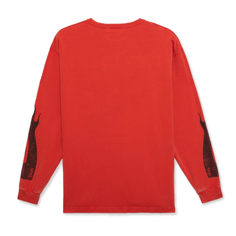Tain Double Push Power Department Reversible L/S T-Shirt Red