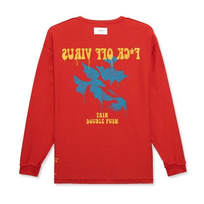 Tain Double Push Power Department Reversible L/S T-Shirt Red