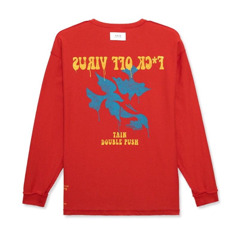 Tain Double Push Power Department Reversible L/S T-Shirt Red