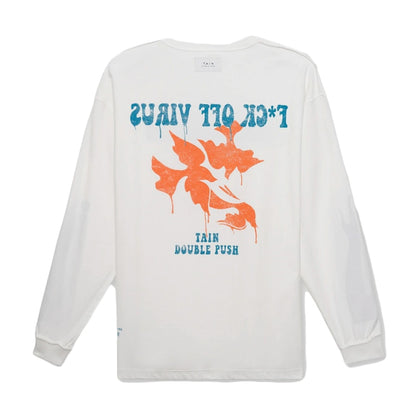 Tain Double Push Power Department Reversible L/S T-Shirt White