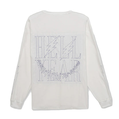 Tain Double Push Tain Bandana Reversible L/S T-Shirt White