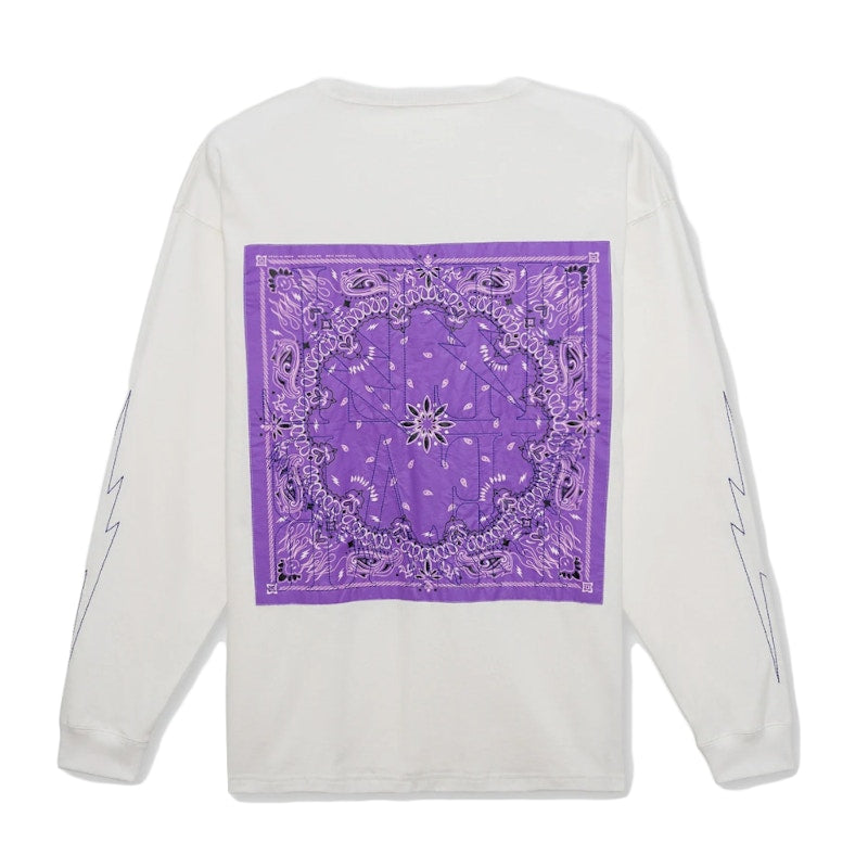 Tain Double Push Tain Bandana Reversible L/S T-Shirt White